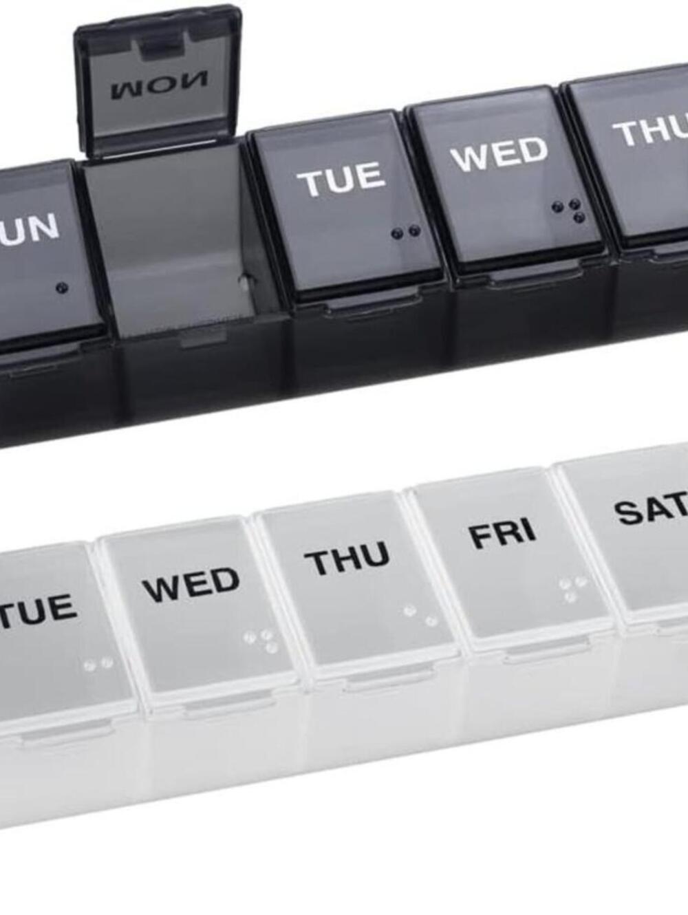 EZY DOSE Weekly (7-Day) Daily Pill Organizer, Vitamin Planner, and Medicine
